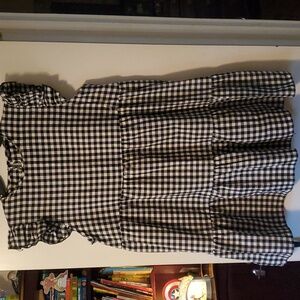 Black and white check dress from Shein Curve in 3XL